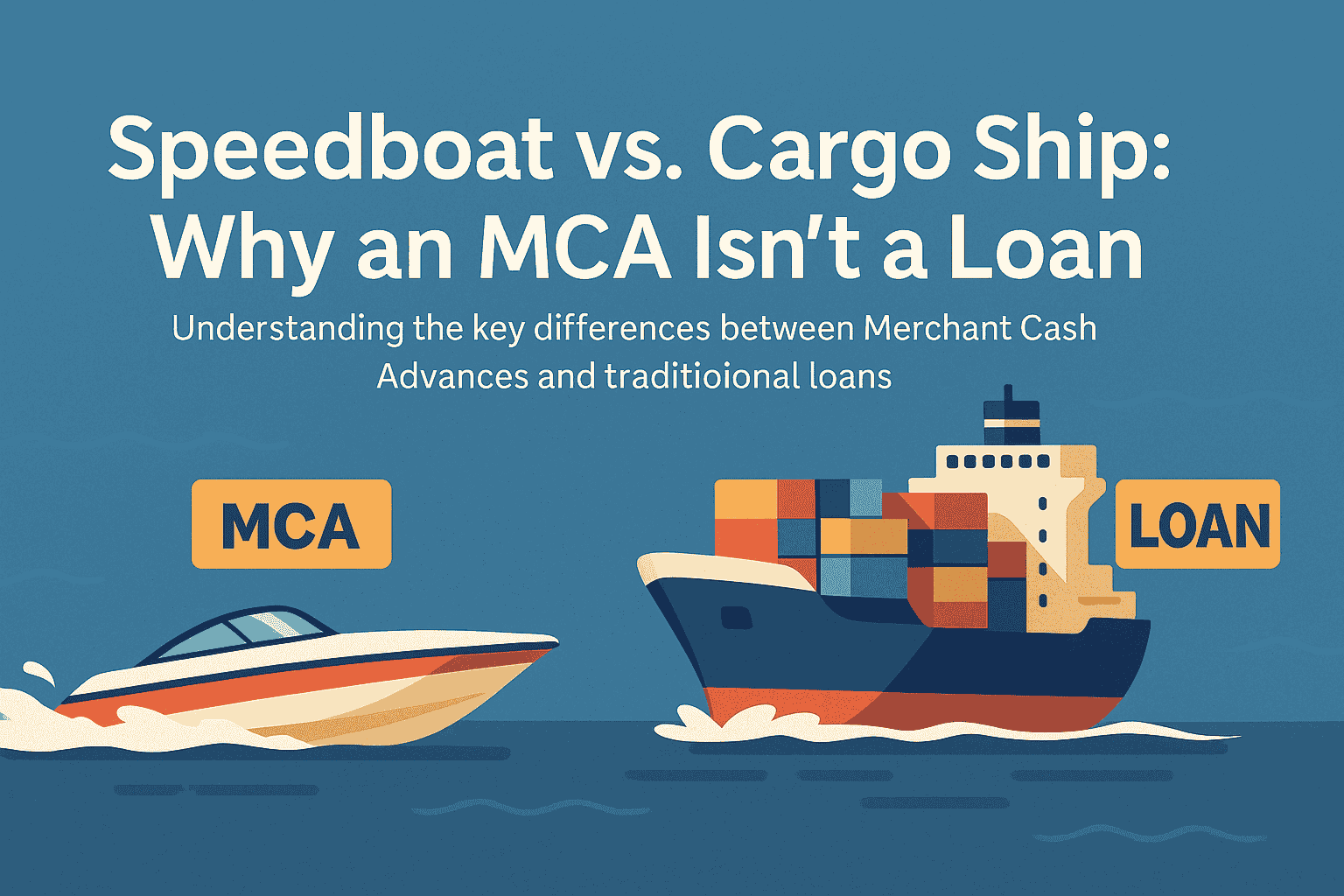 Speedboat vs. Cargo Ship: Why an MCA Isn't a Loan